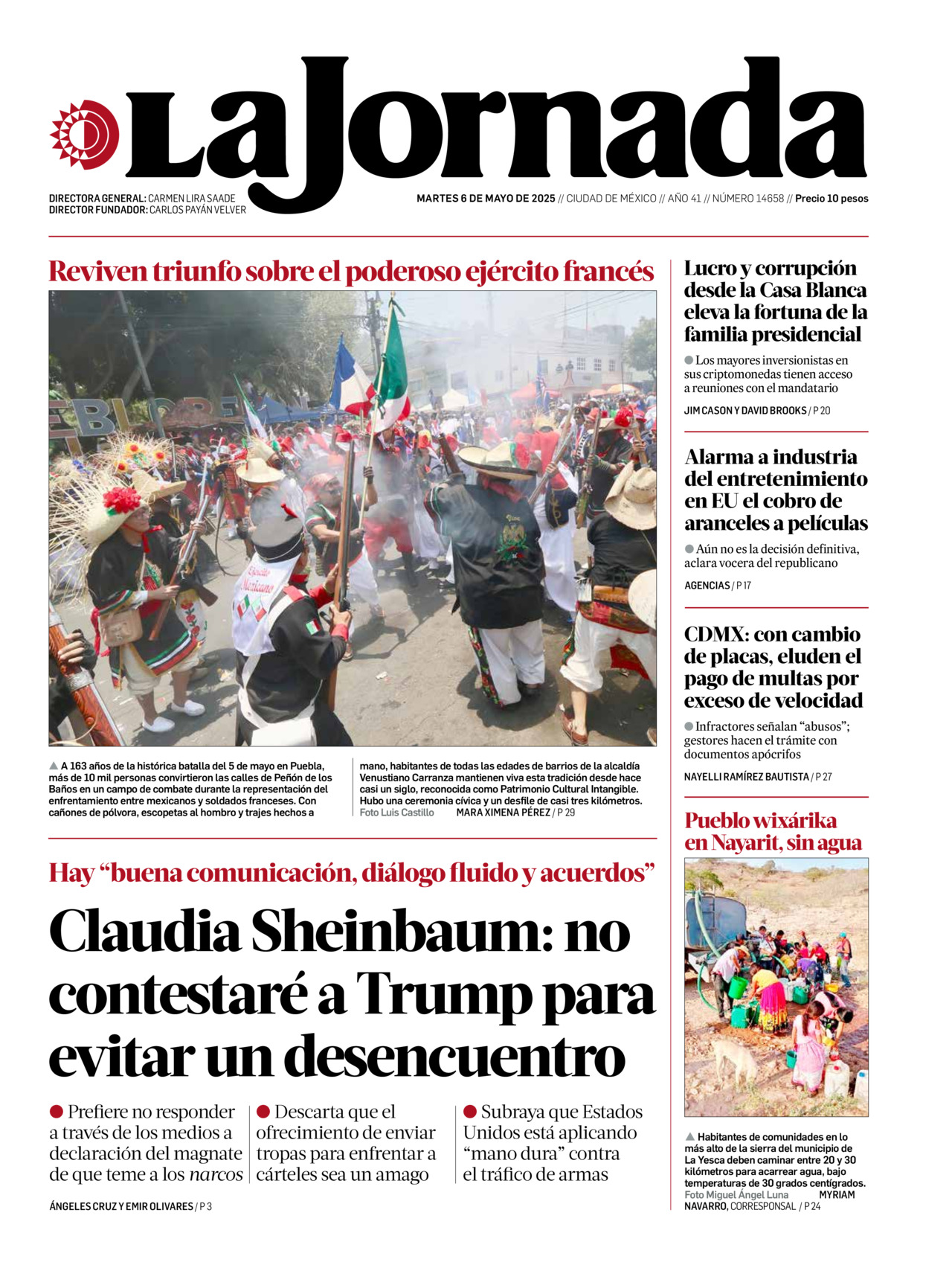 La Jornada, edición del martes 06 de mayo de 2025 La Jornada, edición del martes 06 de mayo de 2025