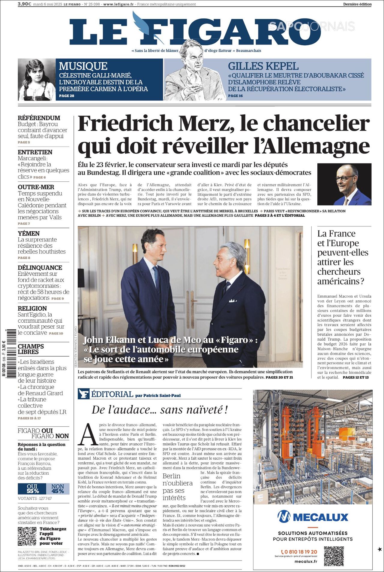 Le Figaro, edición del martes 06 de mayo de 2025 Le Figaro, edición del martes 06 de mayo de 2025