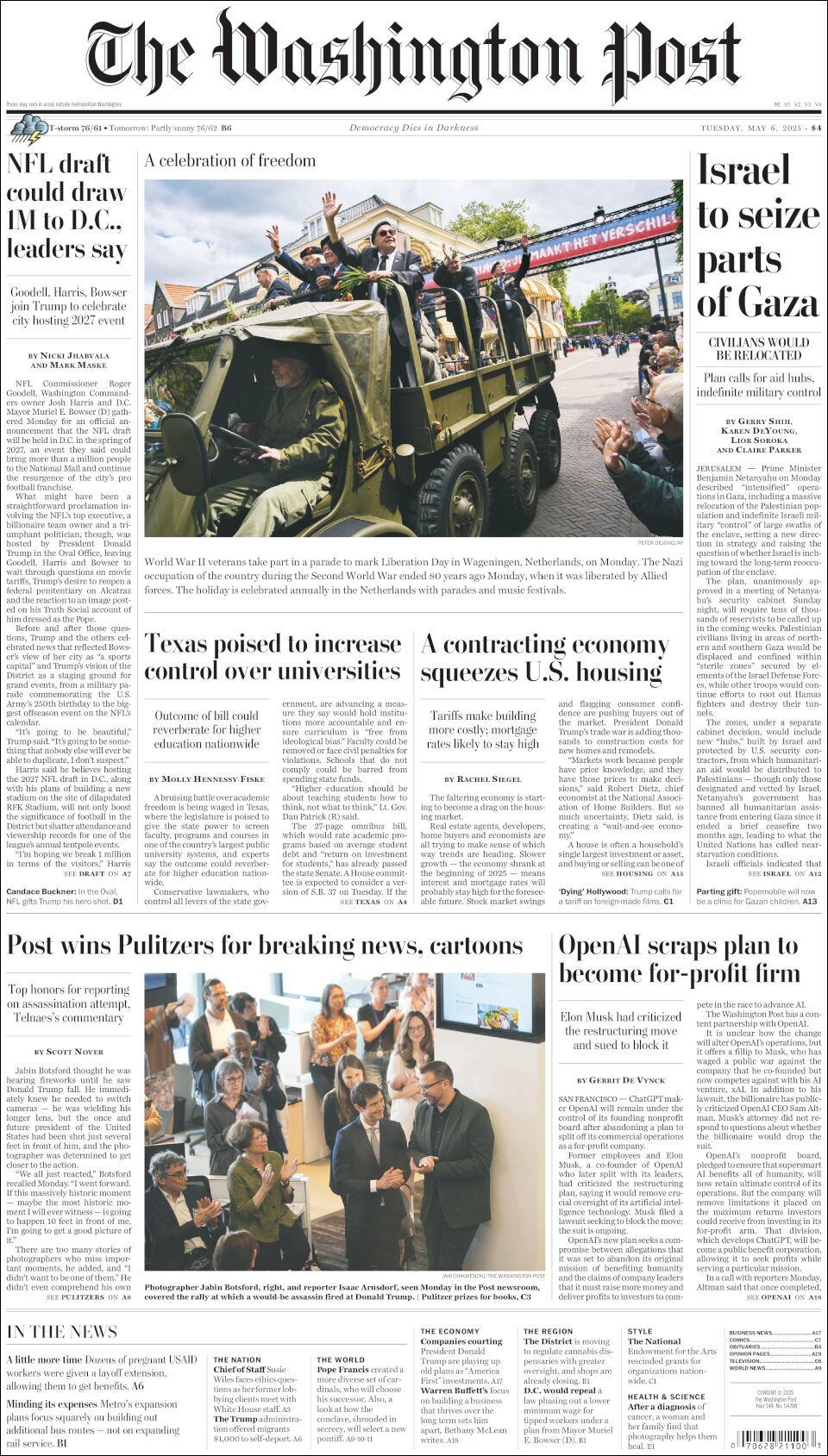 The Washington Post, edición del martes 06 de mayo de 2025 The Washington Post, edición del martes 06 de mayo de 2025