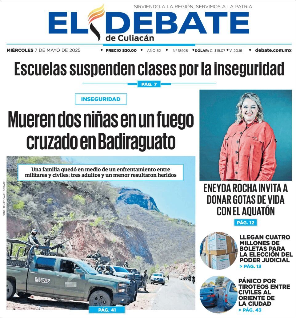 El Debate Culiacán, edición del miércoles 07 de mayo de 2025 El Debate Culiacán, edición del miércoles 07 de mayo de 2025