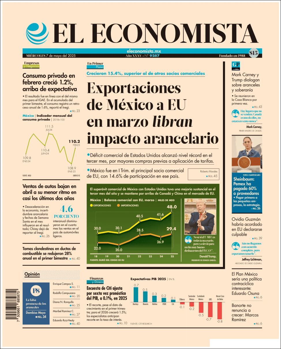 El Economista, edición del miércoles 07 de mayo de 2025 El Economista, edición del miércoles 07 de mayo de 2025