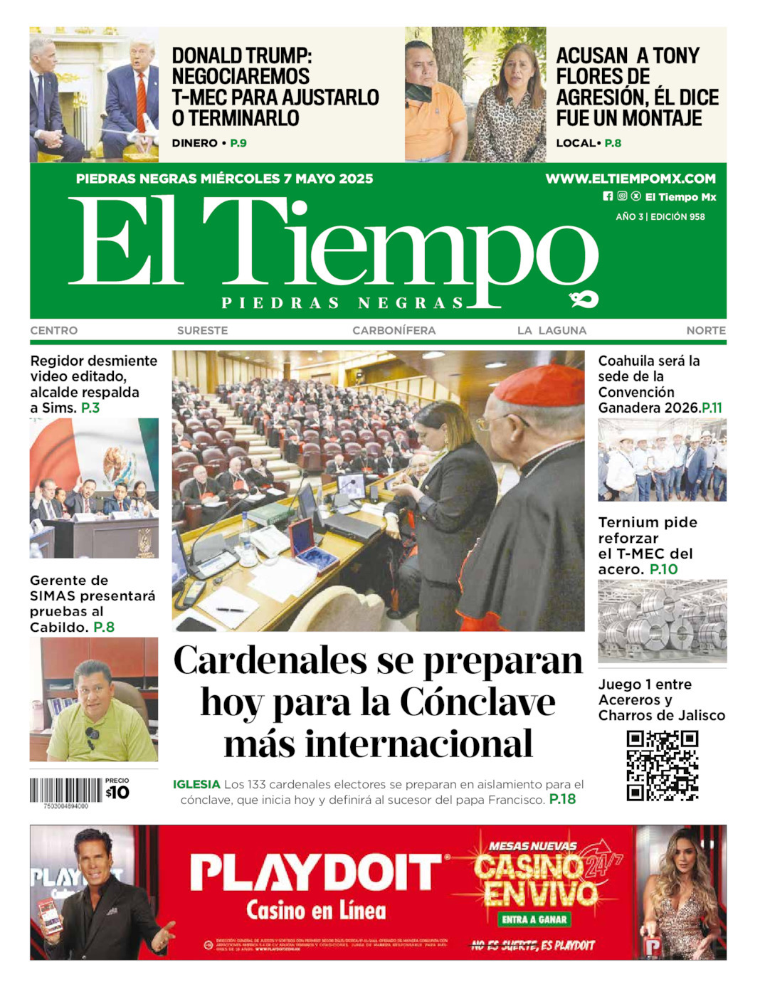 El Tiempo Piedras Negras, edición del miércoles 07 de mayo de 2025 El Tiempo Piedras Negras, edición del miércoles 07 de mayo de 2025