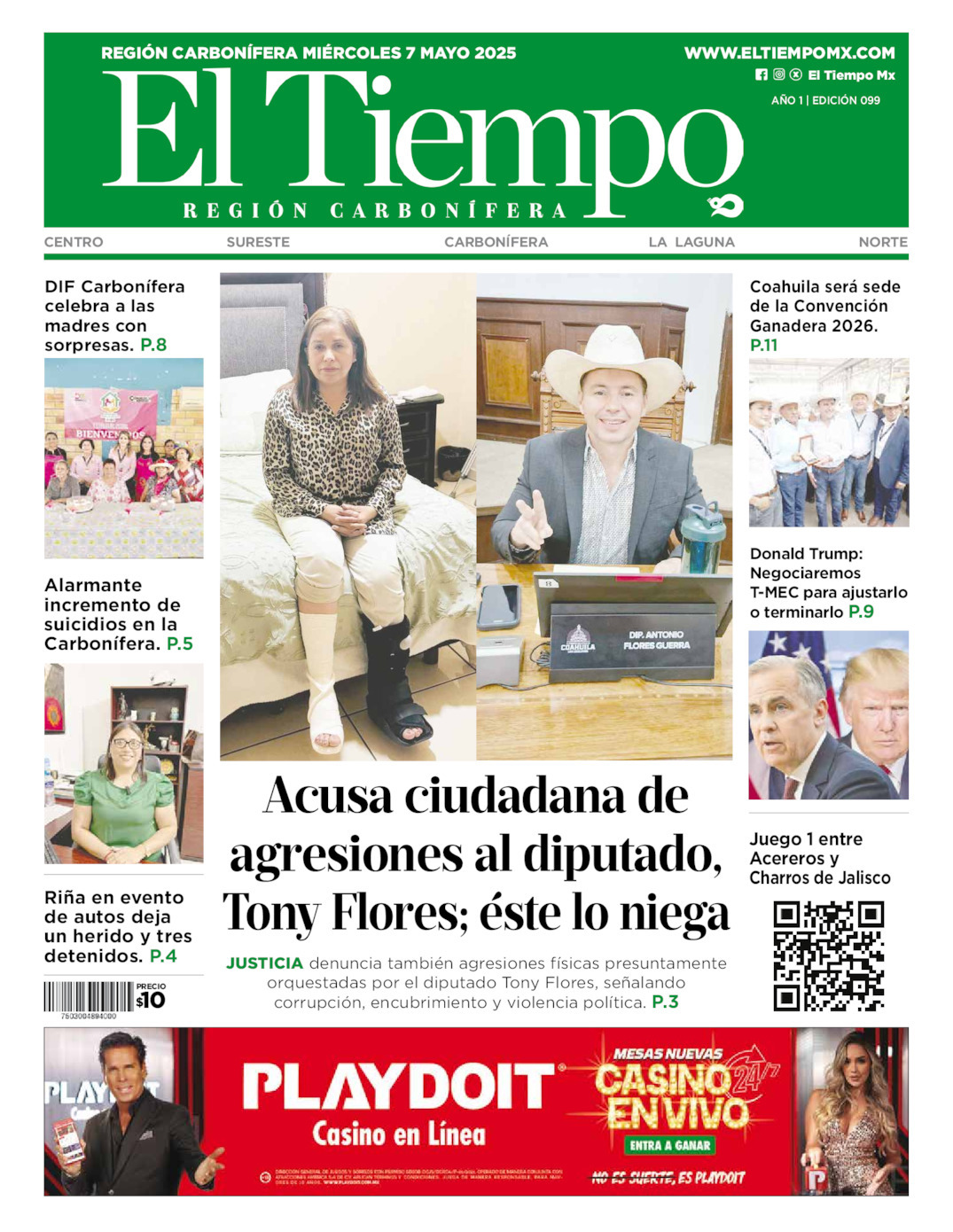 El Tiempo Región Carbonífera, edición del miércoles 07 de mayo de 2025 El Tiempo Región Carbonífera, edición del miércoles 07 de mayo de 2025