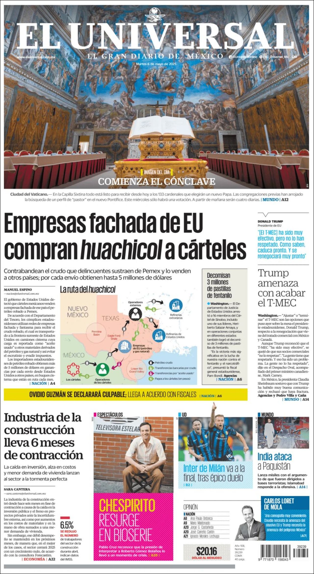 El Universal, edición del miércoles 07 de mayo de 2025 El Universal, edición del miércoles 07 de mayo de 2025