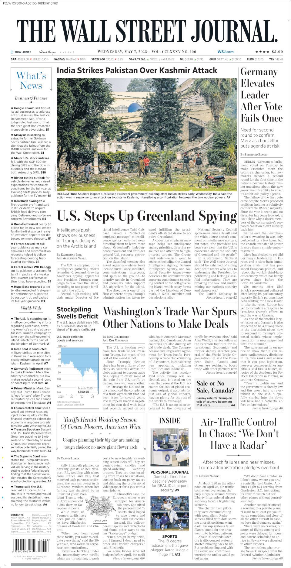 The Wall Street Journal, edición del miércoles 07 de mayo de 2025 The Wall Street Journal, edición del miércoles 07 de mayo de 2025