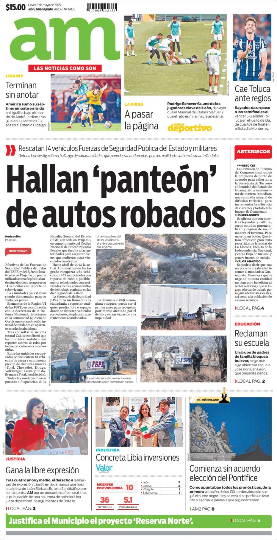 AM de León, edición del jueves 08 de mayo de 2025 AM de León, edición del jueves 08 de mayo de 2025