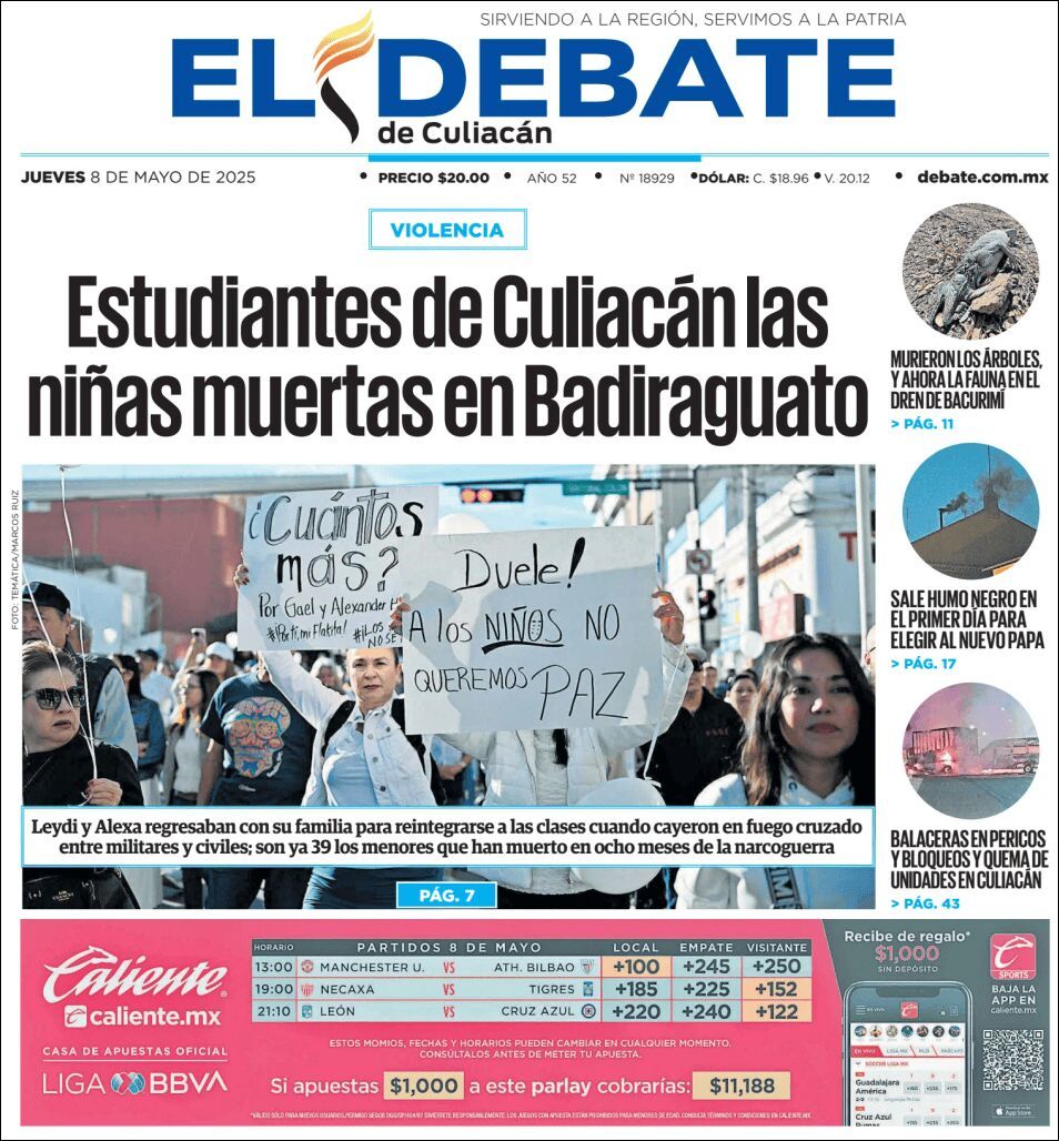 El Debate Culiacán, edición del jueves 08 de mayo de 2025 El Debate Culiacán, edición del jueves 08 de mayo de 2025