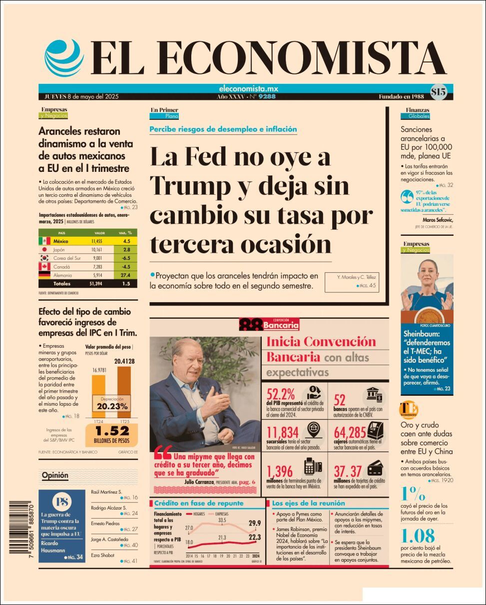 El Economista, edición del jueves 08 de mayo de 2025 El Economista, edición del jueves 08 de mayo de 2025