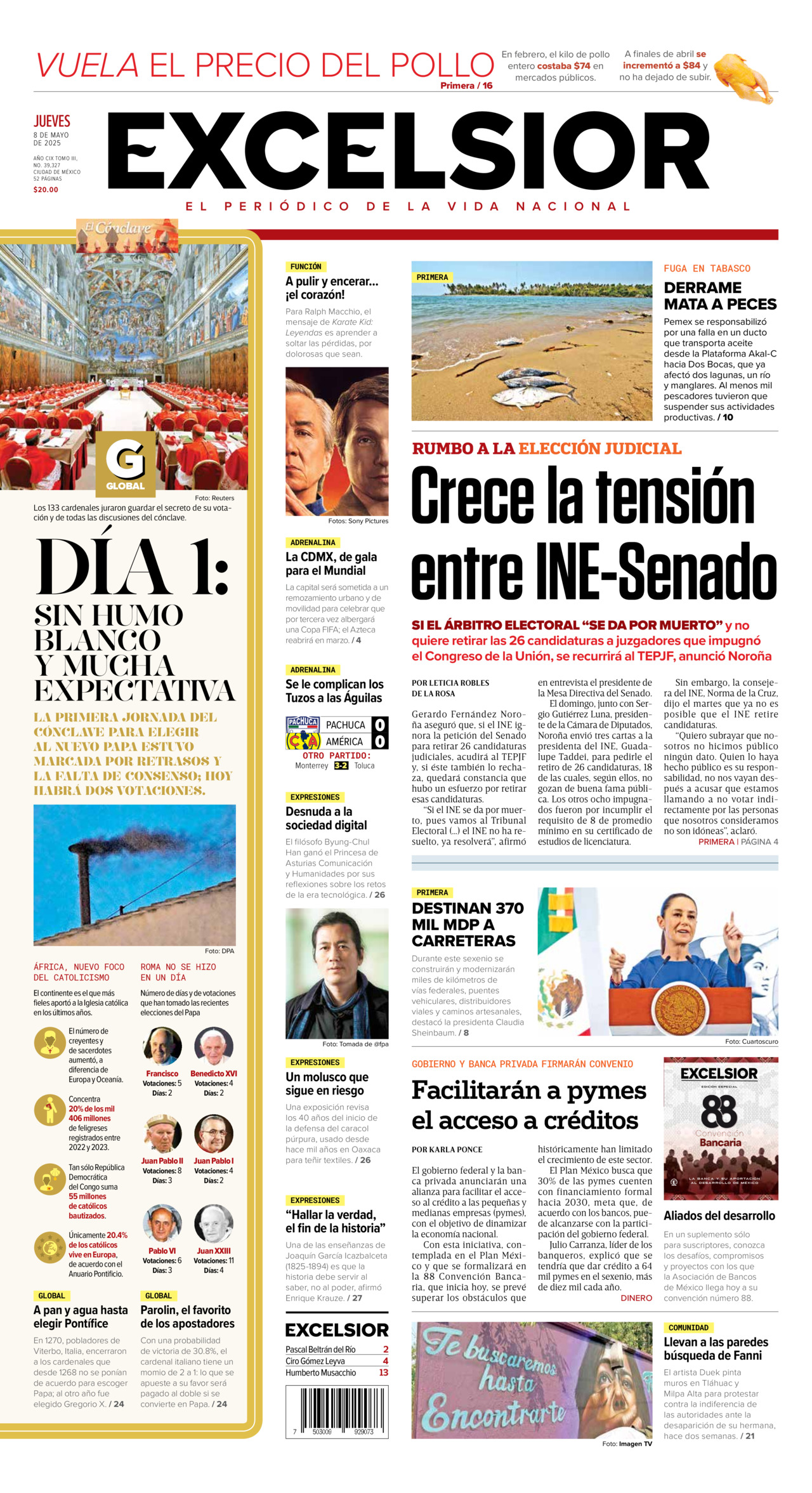 Excelsior, edición del jueves 08 de mayo de 2025 Excelsior, edición del jueves 08 de mayo de 2025