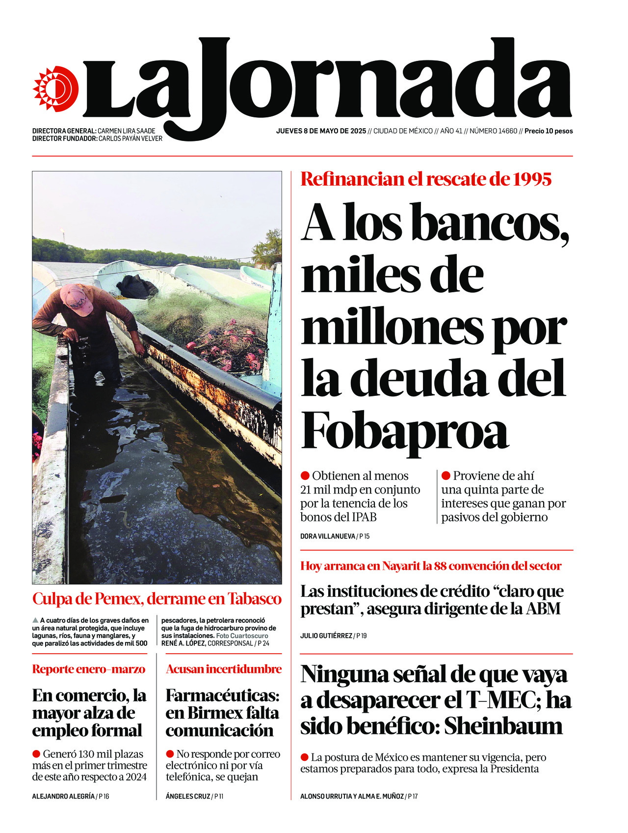 La Jornada, edición del jueves 08 de mayo de 2025 La Jornada, edición del jueves 08 de mayo de 2025