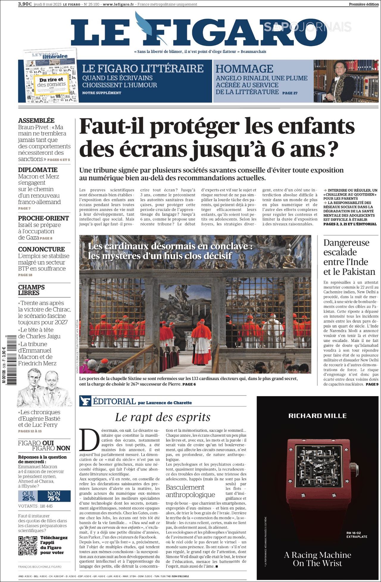 Le Figaro, edición del jueves 08 de mayo de 2025 Le Figaro, edición del jueves 08 de mayo de 2025
