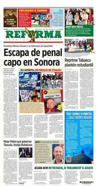 Reforma, edición del jueves 08 de mayo de 2025 Reforma, edición del jueves 08 de mayo de 2025
