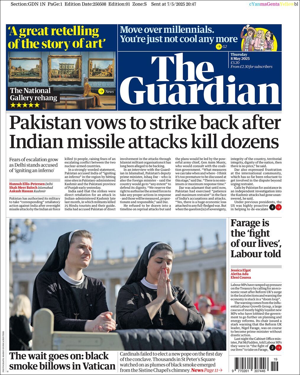 The Guardian, edición del jueves 08 de mayo de 2025 The Guardian, edición del jueves 08 de mayo de 2025