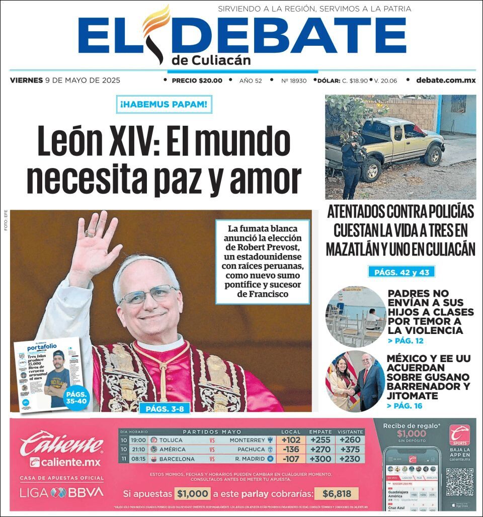 El Debate Culiacán, edición del viernes 09 de mayo de 2025 El Debate Culiacán, edición del viernes 09 de mayo de 2025