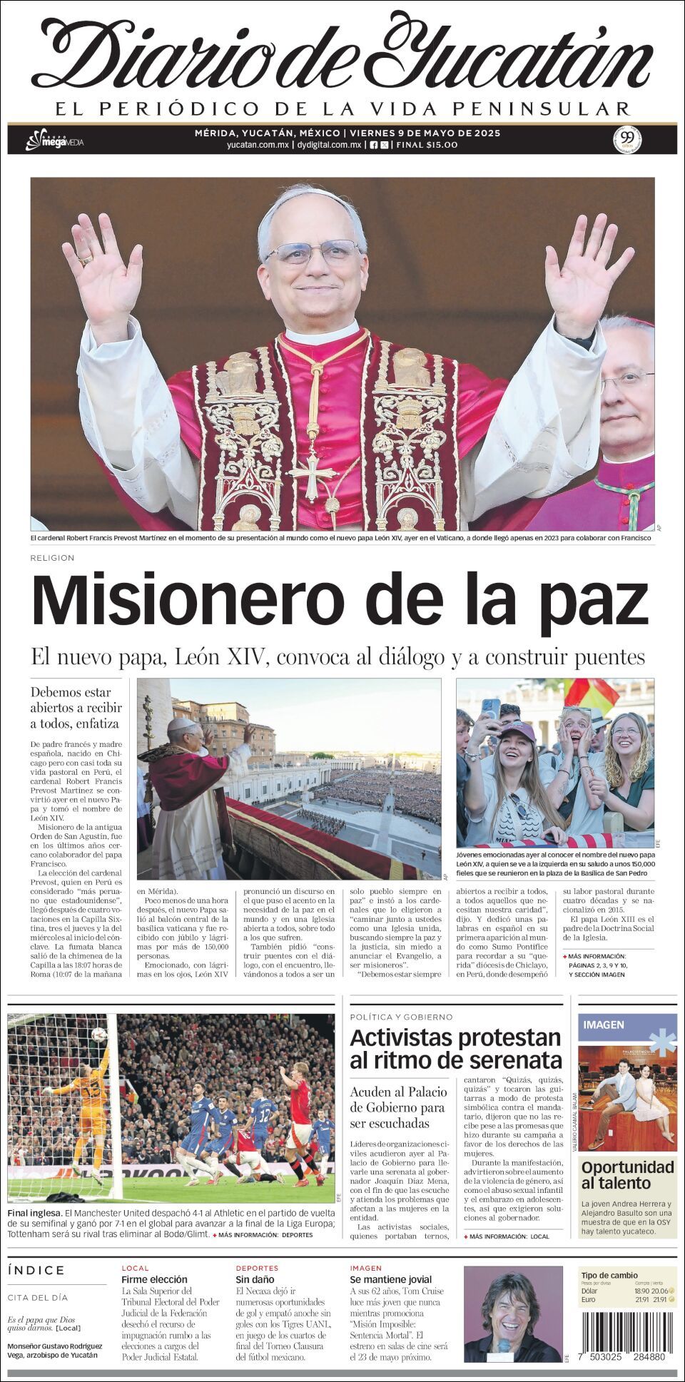 El Diario de Yucatán, edición del viernes 09 de mayo de 2025 El Diario de Yucatán, edición del viernes 09 de mayo de 2025