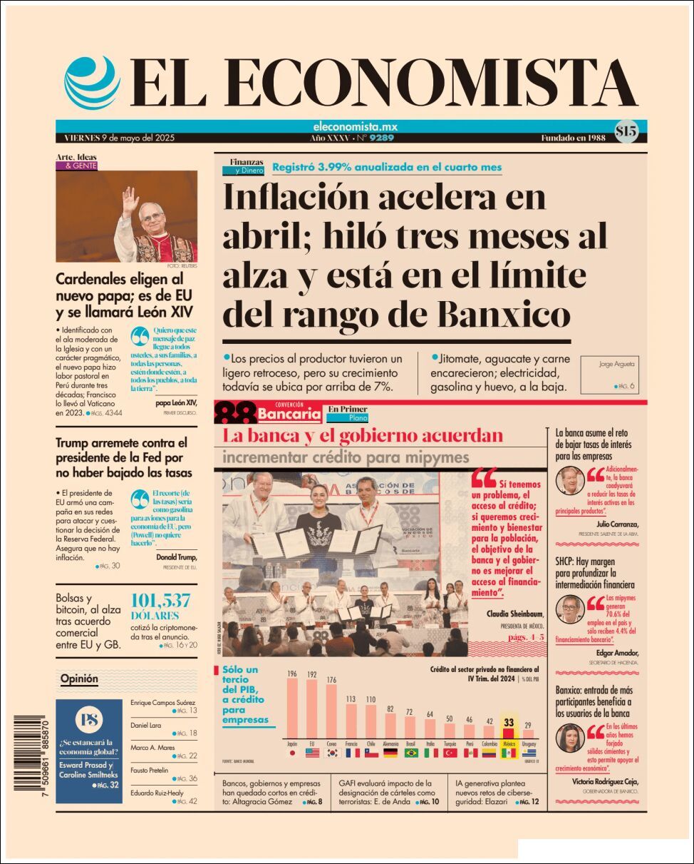 El Economista, edición del viernes 09 de mayo de 2025 El Economista, edición del viernes 09 de mayo de 2025