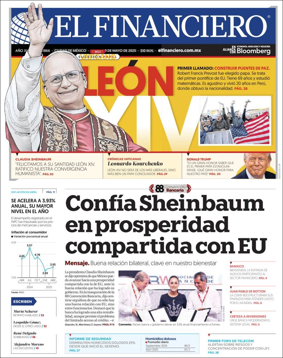 El Financiero, edición del viernes 09 de mayo de 2025 El Financiero, edición del viernes 09 de mayo de 2025