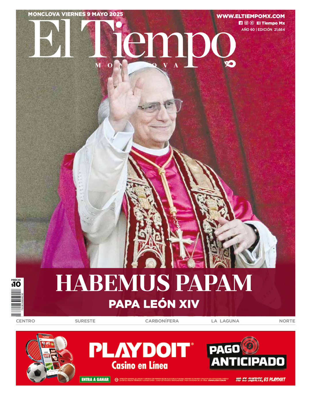 El Tiempo Monclova, edición del viernes 09 de mayo de 2025 El Tiempo Monclova, edición del viernes 09 de mayo de 2025