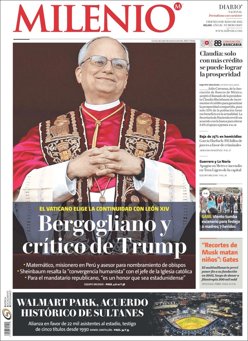 Milenio, edición del viernes 09 de mayo de 2025 Milenio, edición del viernes 09 de mayo de 2025