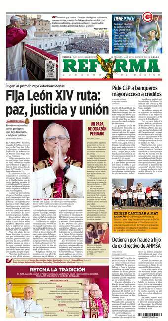 Reforma, edición del viernes 09 de mayo de 2025 Reforma, edición del viernes 09 de mayo de 2025
