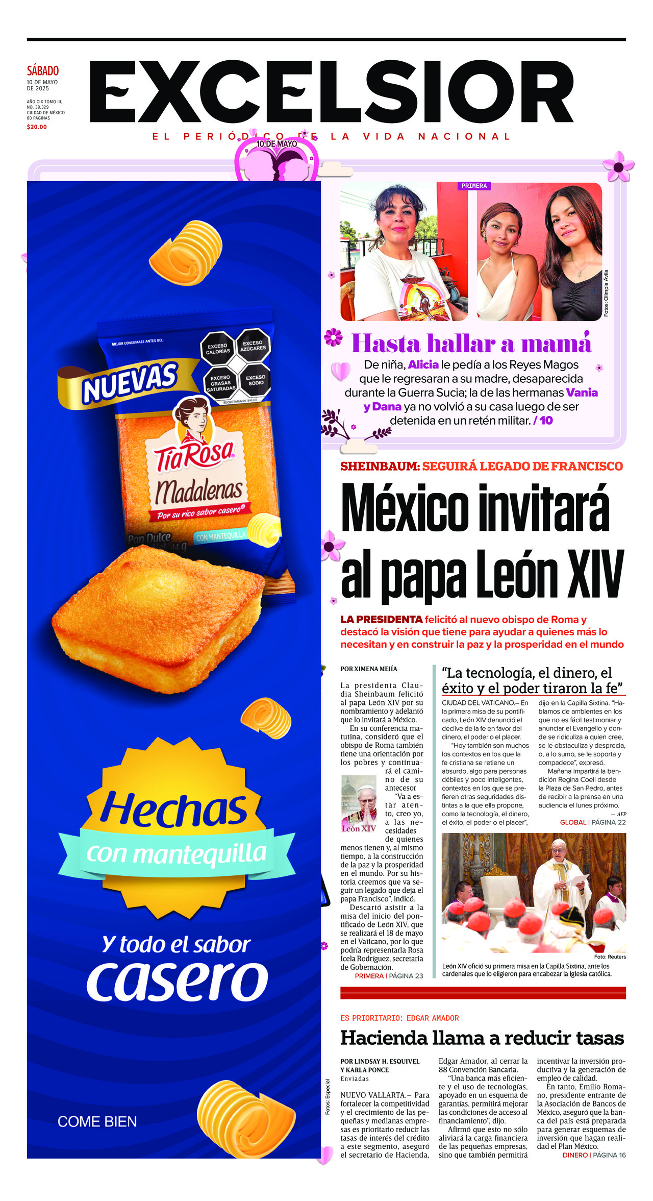 Excelsior, edición del sábado 10 de mayo de 2025 Excelsior, edición del sábado 10 de mayo de 2025