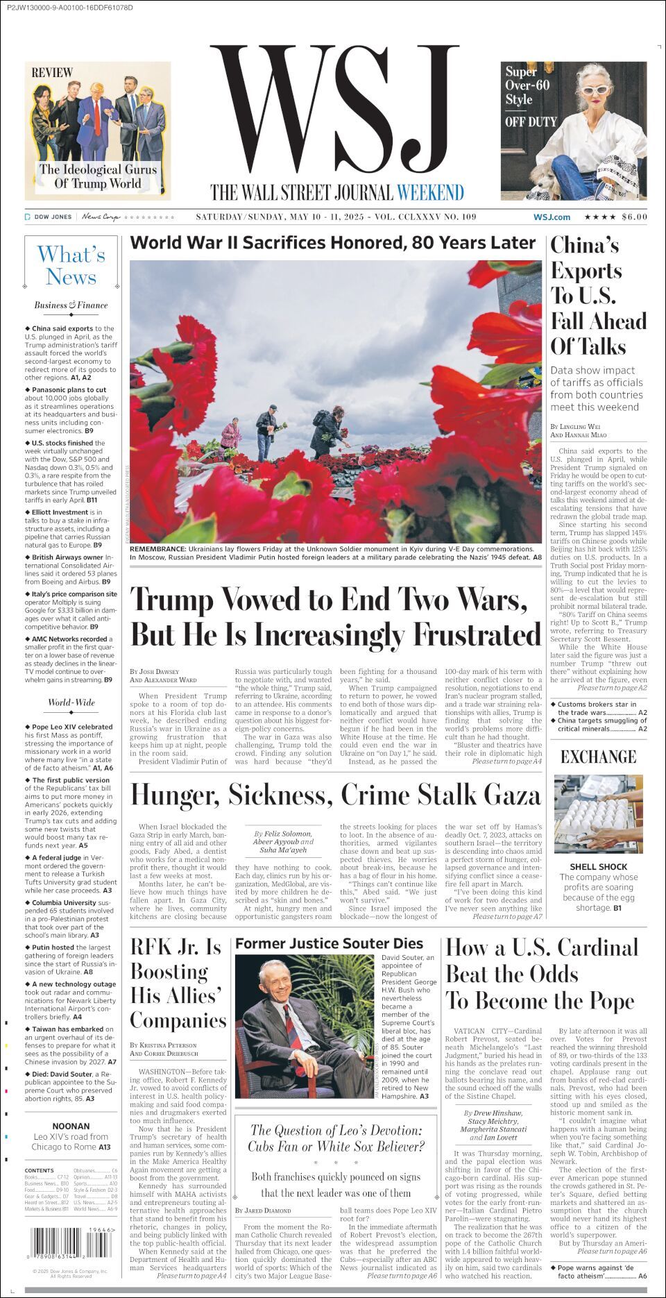 The Wall Street Journal, edición del sábado 10 de mayo de 2025 The Wall Street Journal, edición del sábado 10 de mayo de 2025
