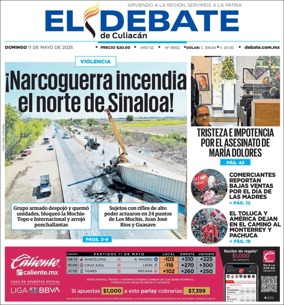 El Debate Culiacán, edición del domingo 11 de mayo de 2025 El Debate Culiacán, edición del domingo 11 de mayo de 2025
