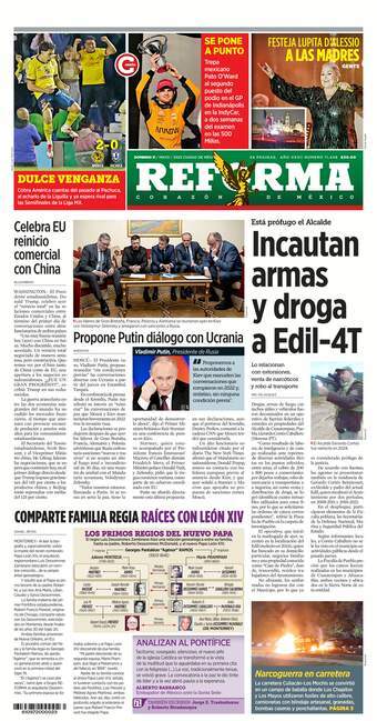 Reforma, edición del domingo 11 de mayo de 2025 Reforma, edición del domingo 11 de mayo de 2025