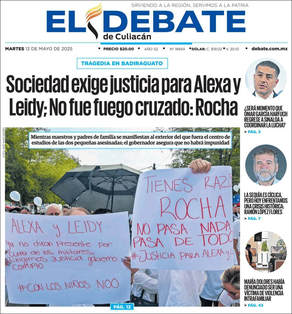 El Debate Culiacán, edición del martes 13 de mayo de 2025 El Debate Culiacán, edición del martes 13 de mayo de 2025