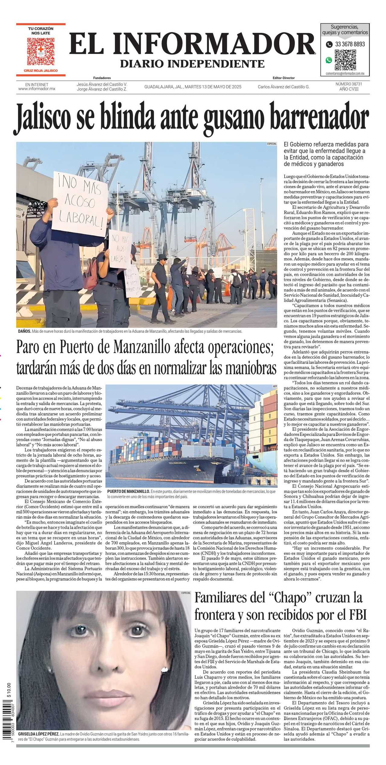 El Informador, edición del martes 13 de mayo de 2025 El Informador, edición del martes 13 de mayo de 2025