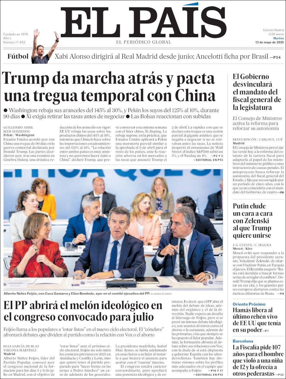 El País, edición del martes 13 de mayo de 2025 El País, edición del martes 13 de mayo de 2025