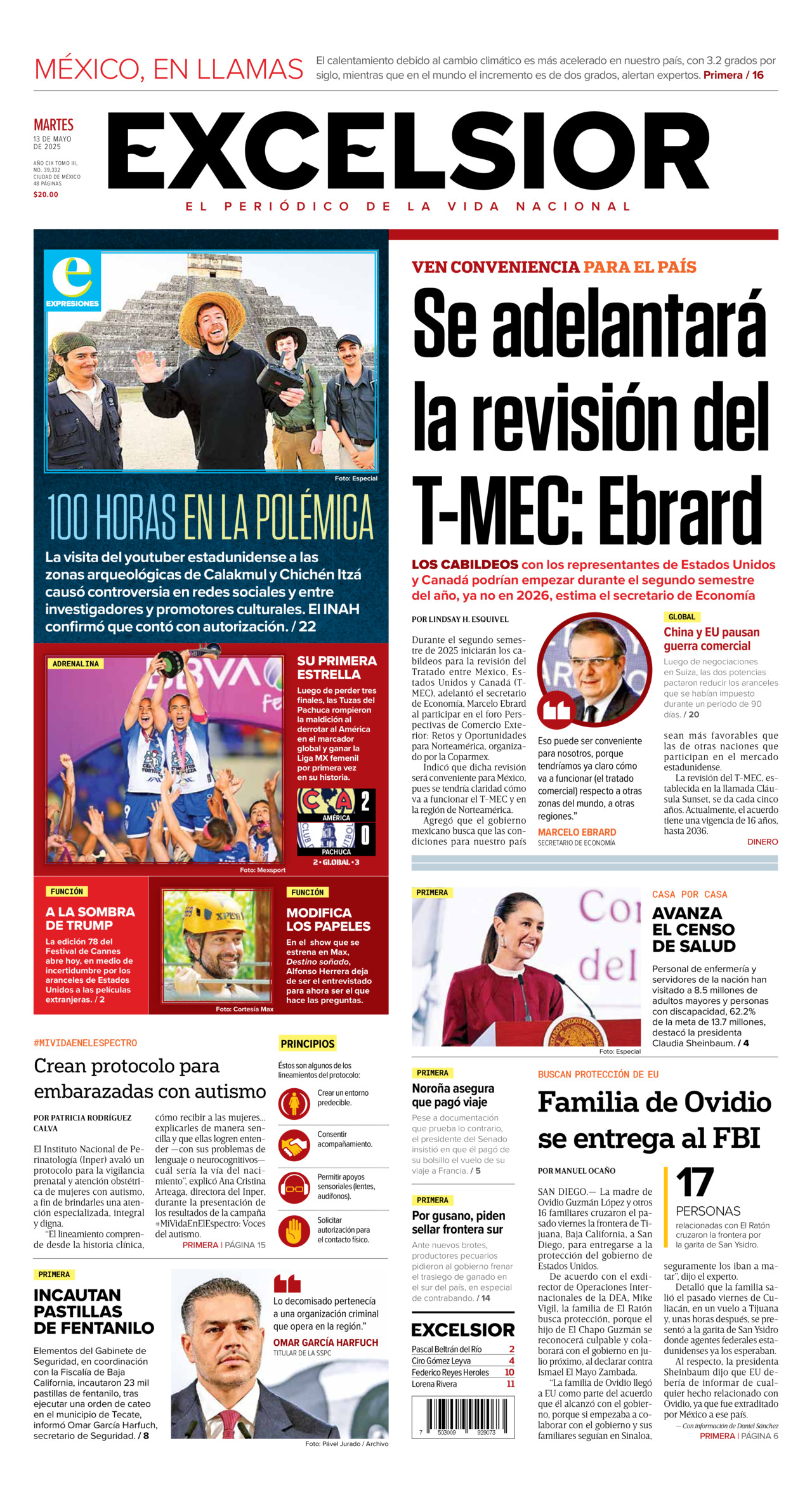 Excelsior, edición del martes 13 de mayo de 2025 Excelsior, edición del martes 13 de mayo de 2025