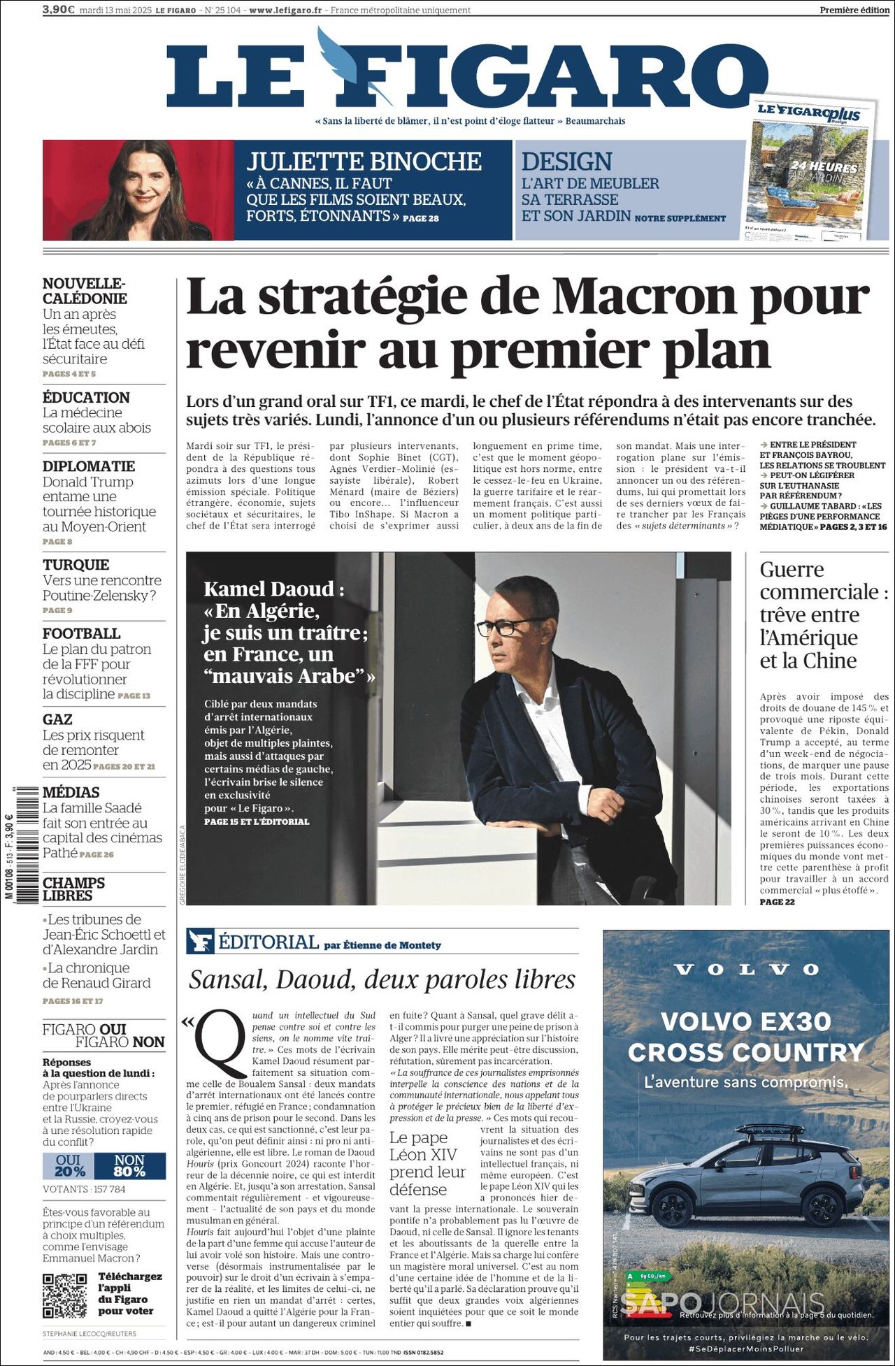 Le Figaro, edición del martes 13 de mayo de 2025 Le Figaro, edición del martes 13 de mayo de 2025