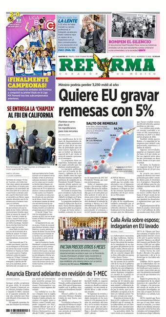 Reforma, edición del martes 13 de mayo de 2025 Reforma, edición del martes 13 de mayo de 2025