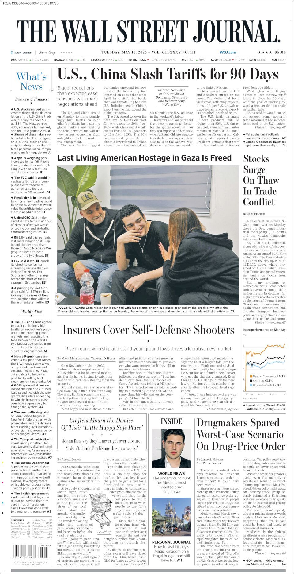 The Wall Street Journal, edición del martes 13 de mayo de 2025 The Wall Street Journal, edición del martes 13 de mayo de 2025