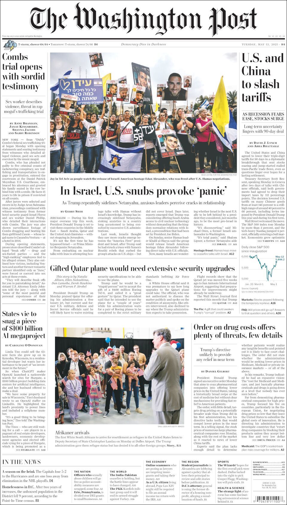 The Washington Post, edición del martes 13 de mayo de 2025 The Washington Post, edición del martes 13 de mayo de 2025