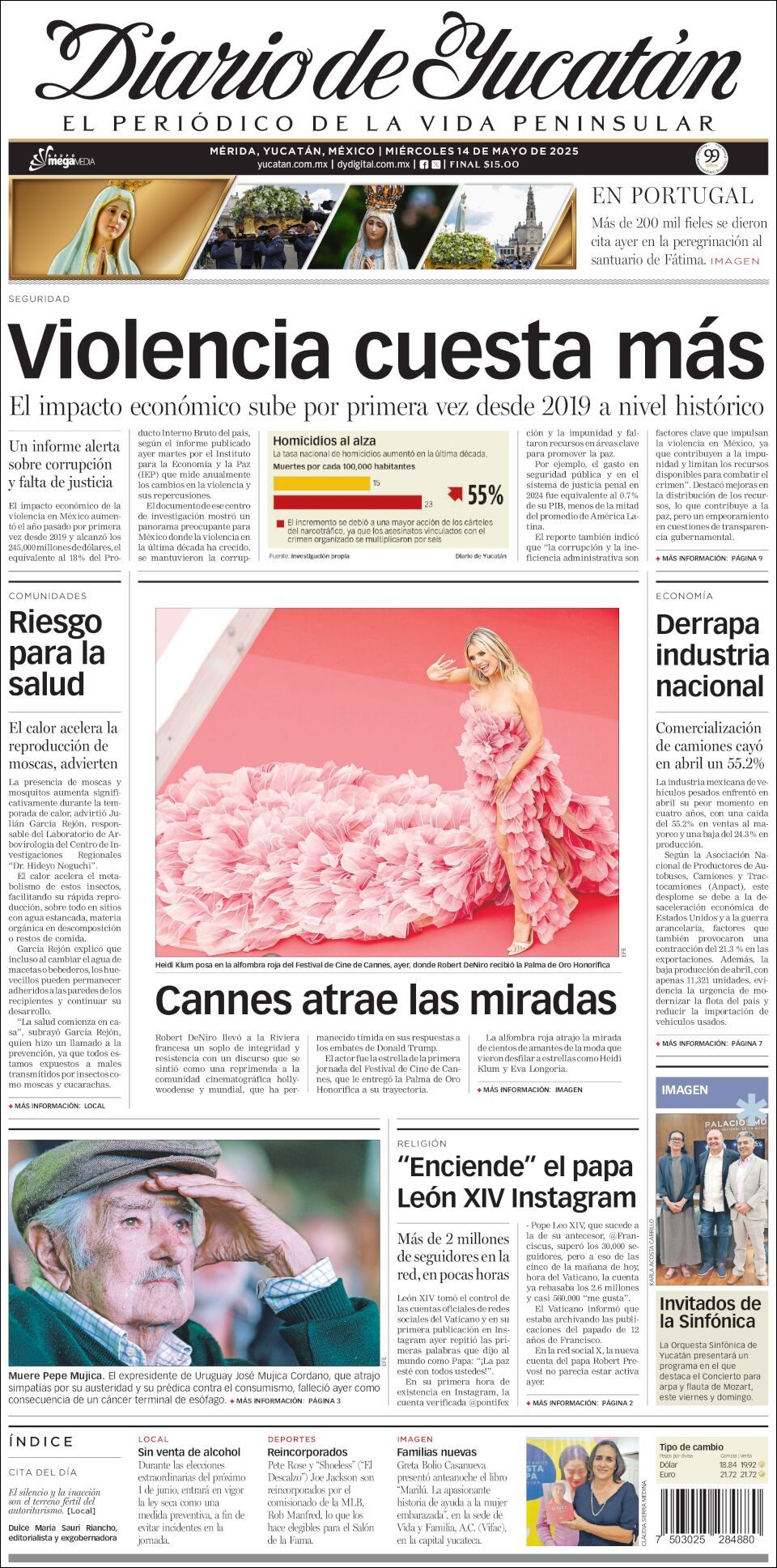 El Diario de Yucatán, edición del miércoles 14 de mayo de 2025 El Diario de Yucatán, edición del miércoles 14 de mayo de 2025