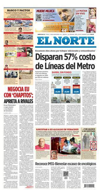 El Norte, edición del miércoles 14 de mayo de 2025 El Norte, edición del miércoles 14 de mayo de 2025