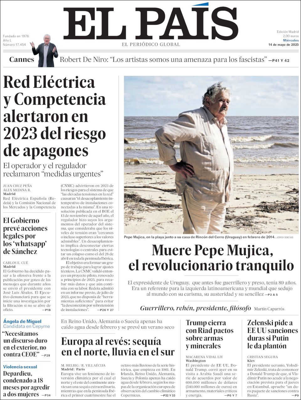 El País, edición del miércoles 14 de mayo de 2025 El País, edición del miércoles 14 de mayo de 2025