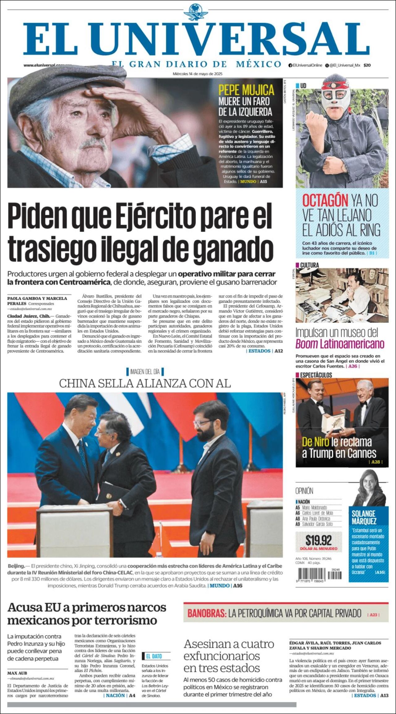 El Universal, edición del miércoles 14 de mayo de 2025 El Universal, edición del miércoles 14 de mayo de 2025