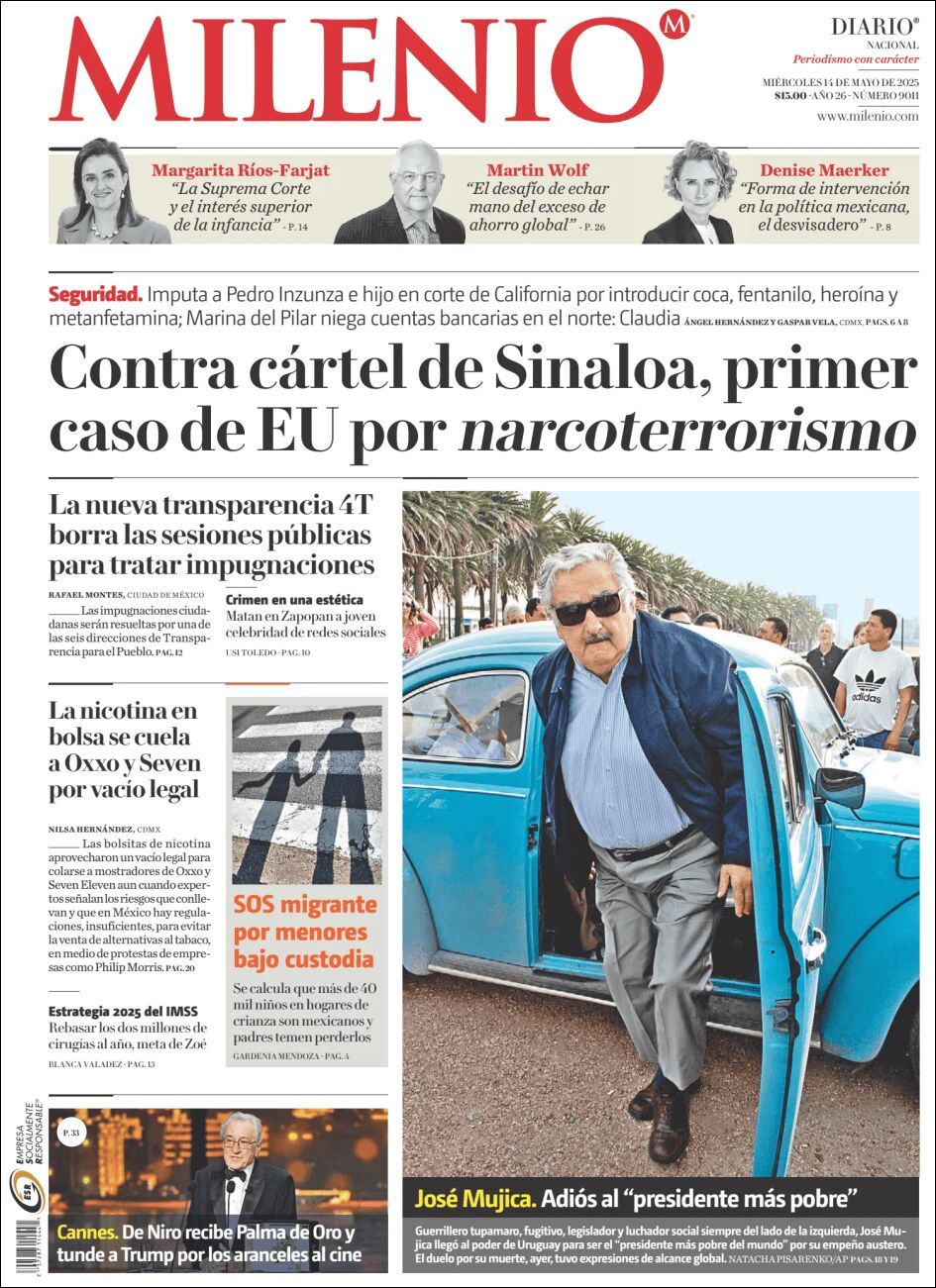 Milenio, edición del miércoles 14 de mayo de 2025 Milenio, edición del miércoles 14 de mayo de 2025
