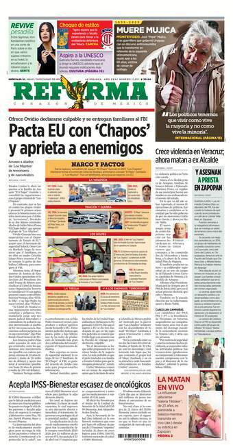 Reforma, edición del miércoles 14 de mayo de 2025 Reforma, edición del miércoles 14 de mayo de 2025