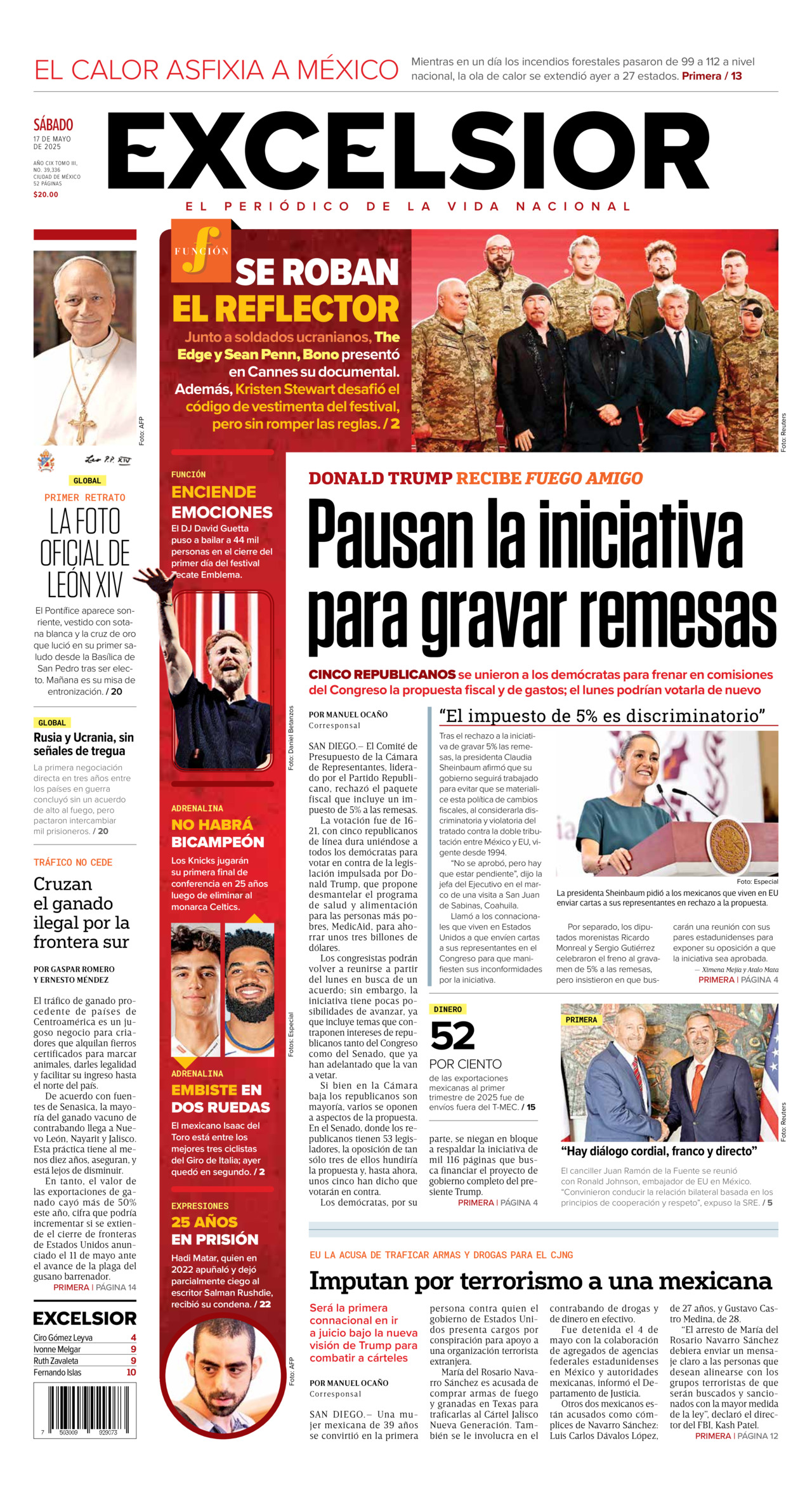 Excelsior, edición del sábado 17 de mayo de 2025 Excelsior, edición del sábado 17 de mayo de 2025