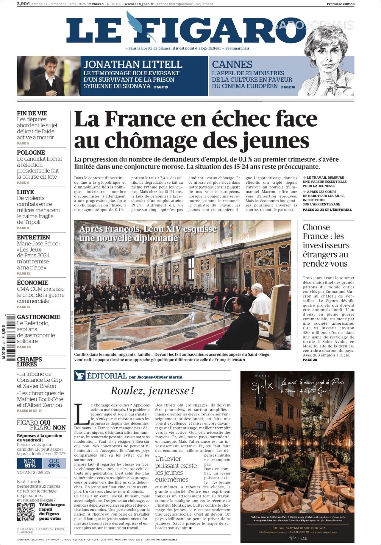 Le Figaro, edición del sábado 17 de mayo de 2025 Le Figaro, edición del sábado 17 de mayo de 2025