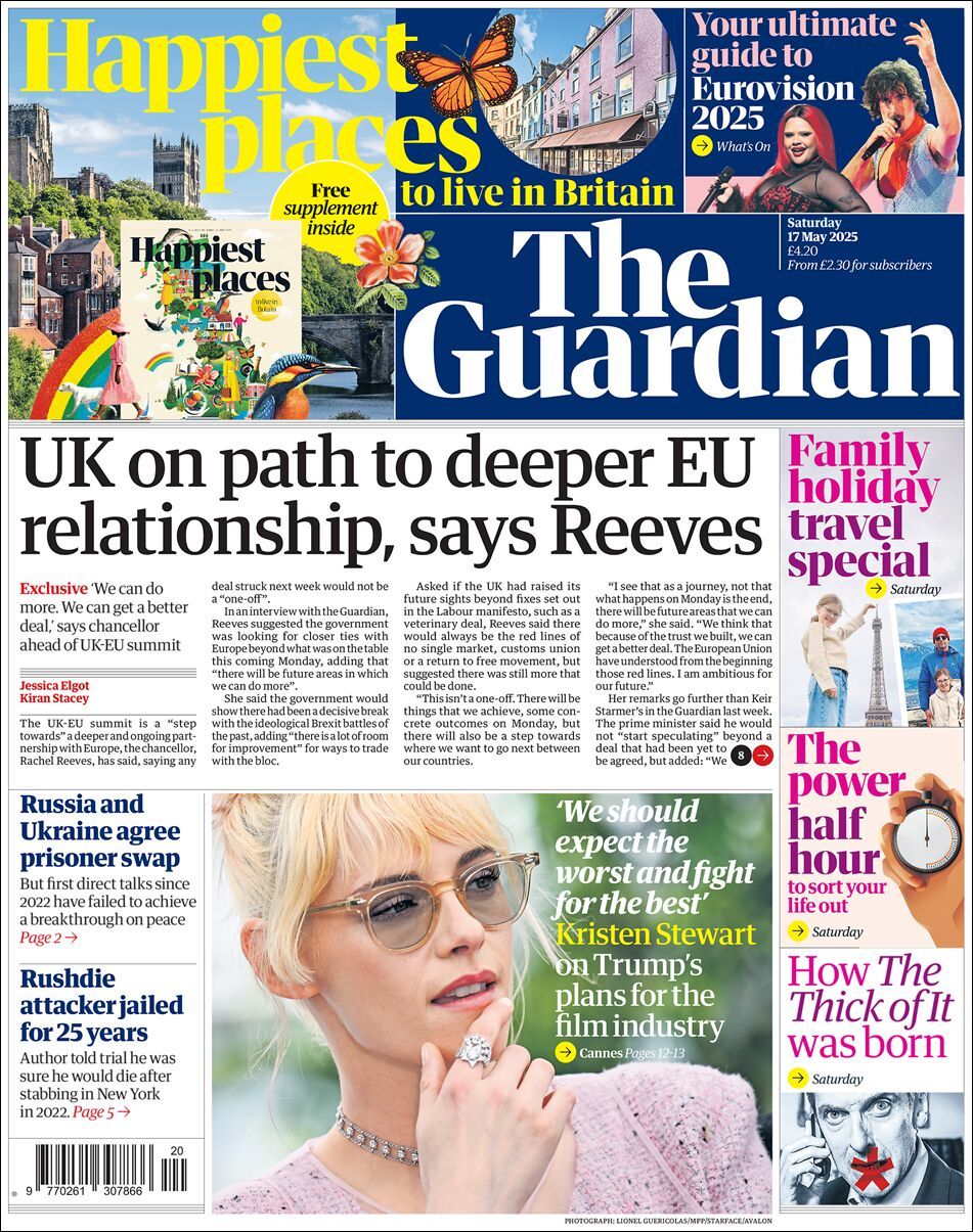 The Guardian, edición del sábado 17 de mayo de 2025 The Guardian, edición del sábado 17 de mayo de 2025