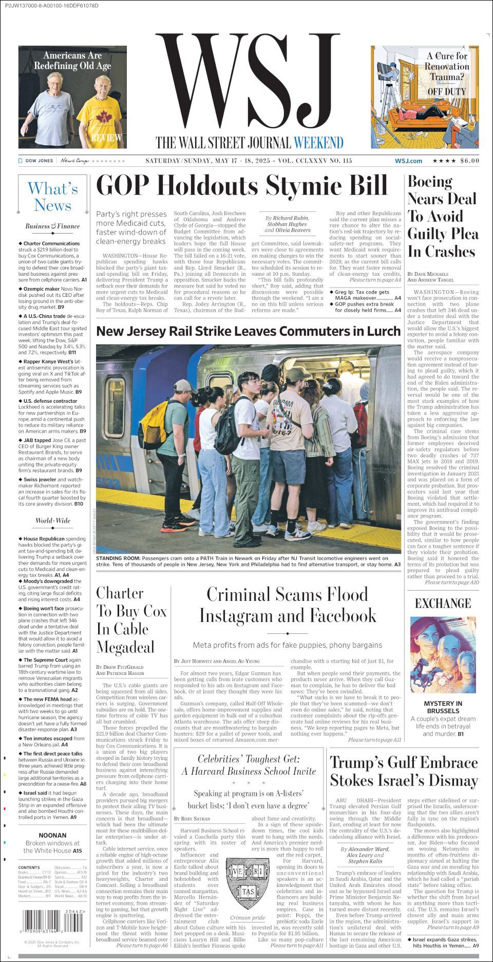 The Wall Street Journal, edición del sábado 17 de mayo de 2025 The Wall Street Journal, edición del sábado 17 de mayo de 2025
