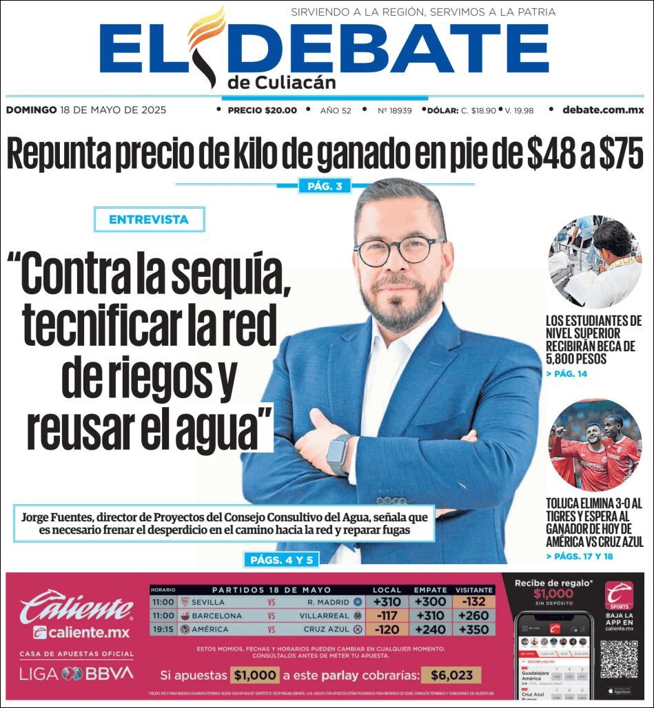 El Debate Culiacán, edición del domingo 18 de mayo de 2025 El Debate Culiacán, edición del domingo 18 de mayo de 2025
