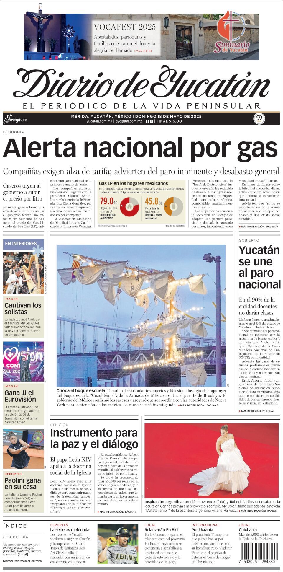 El Diario de Yucatán, edición del domingo 18 de mayo de 2025 El Diario de Yucatán, edición del domingo 18 de mayo de 2025