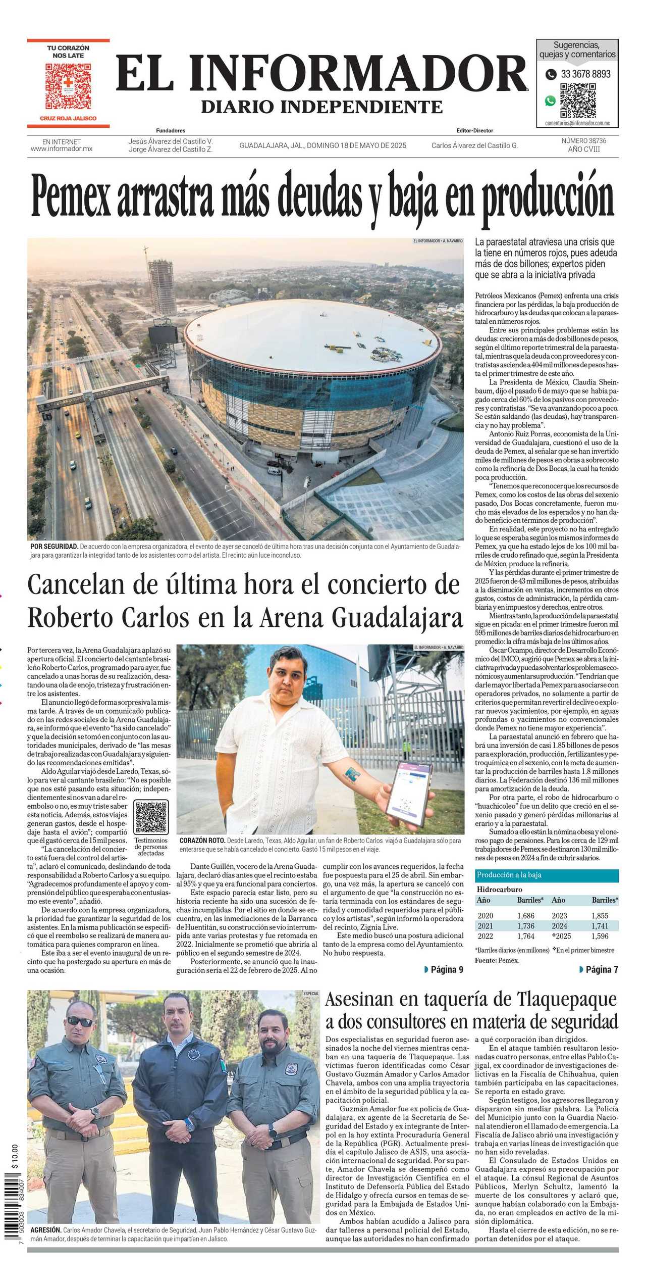 El Informador, edición del domingo 18 de mayo de 2025 El Informador, edición del domingo 18 de mayo de 2025
