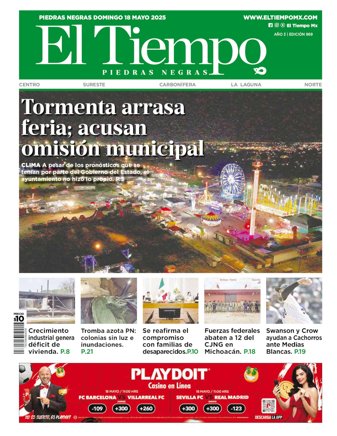 El Tiempo Piedras Negras, edición del domingo 18 de mayo de 2025 El Tiempo Piedras Negras, edición del domingo 18 de mayo de 2025